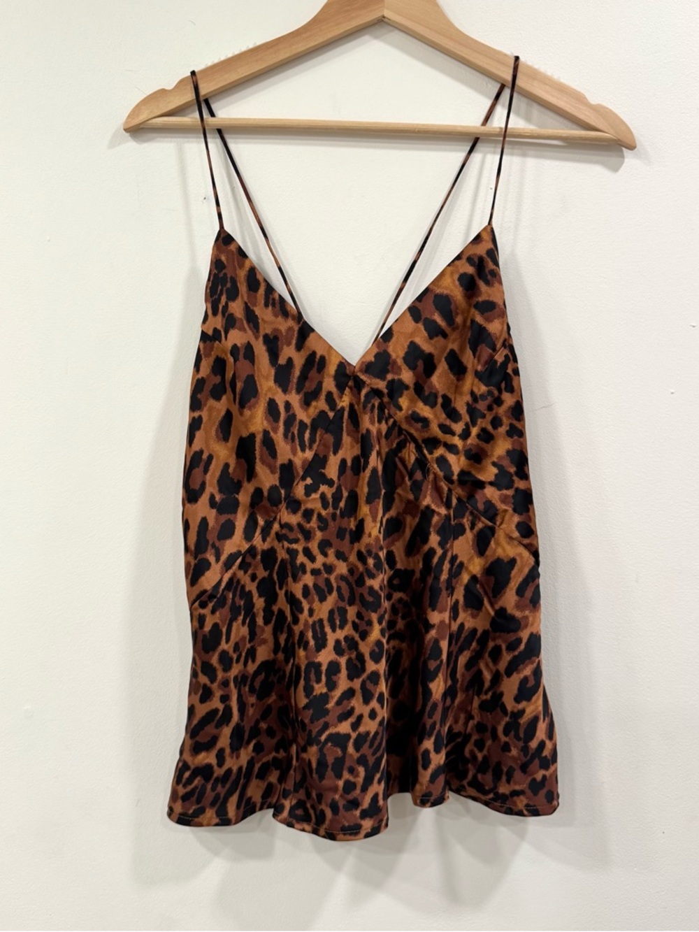 A New Day Cheetah Animal Print Flowy Silk Top